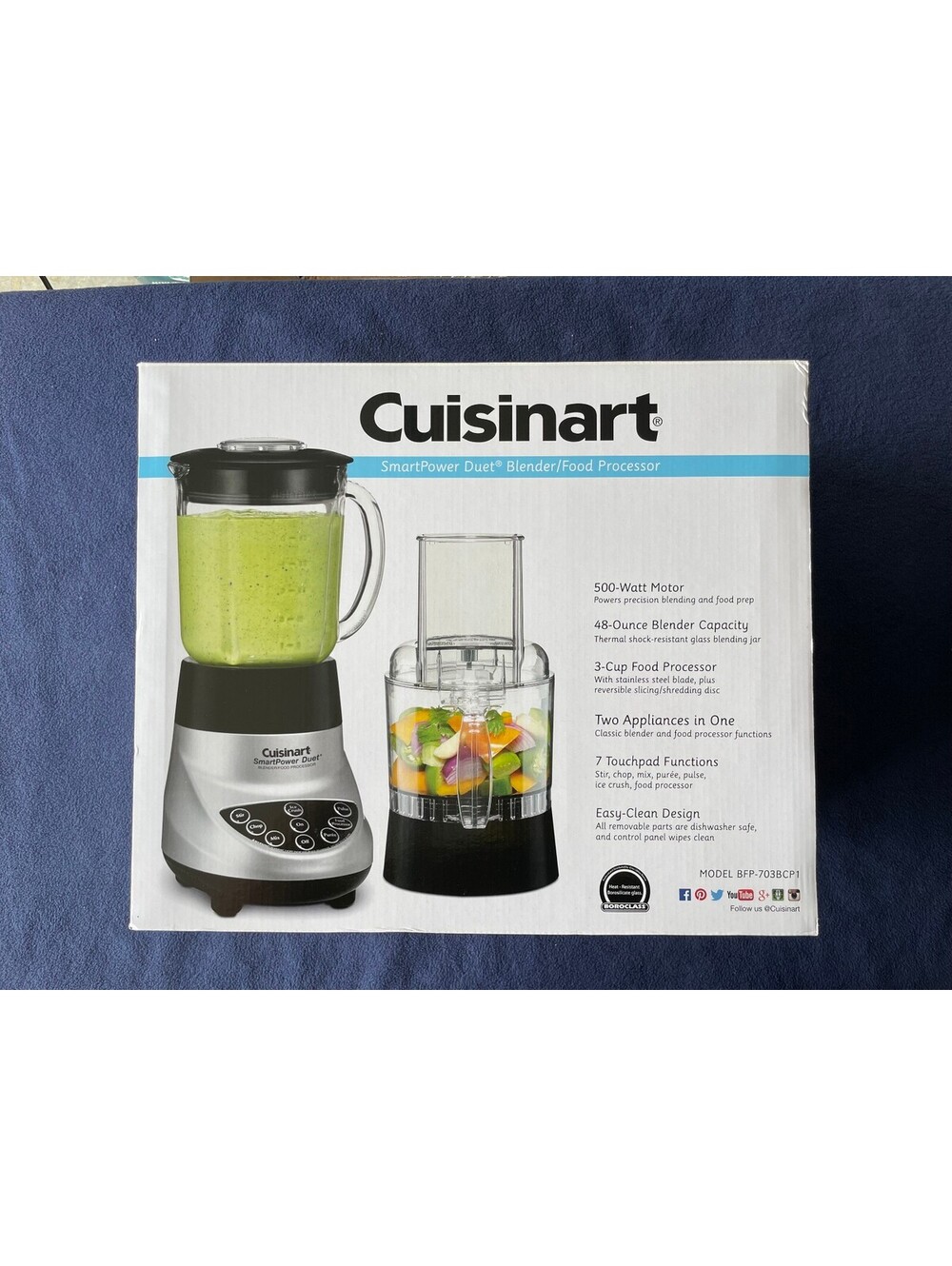 Cuisinart BFP-703BCP1 Smart Power Duet Blender & Food